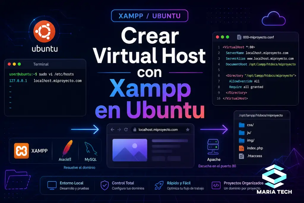 Crear Virtual Host con Xampp en Ubuntu