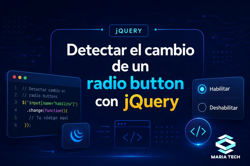 Detectar el cambio de un radio button con Jquery