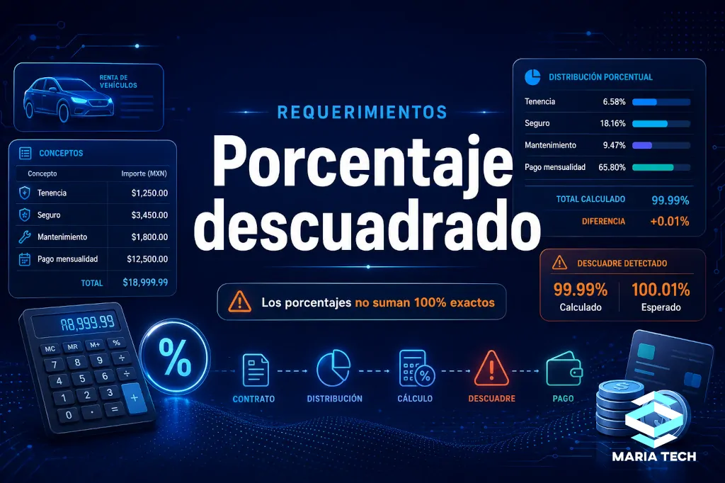 Porcentaje descuadrado