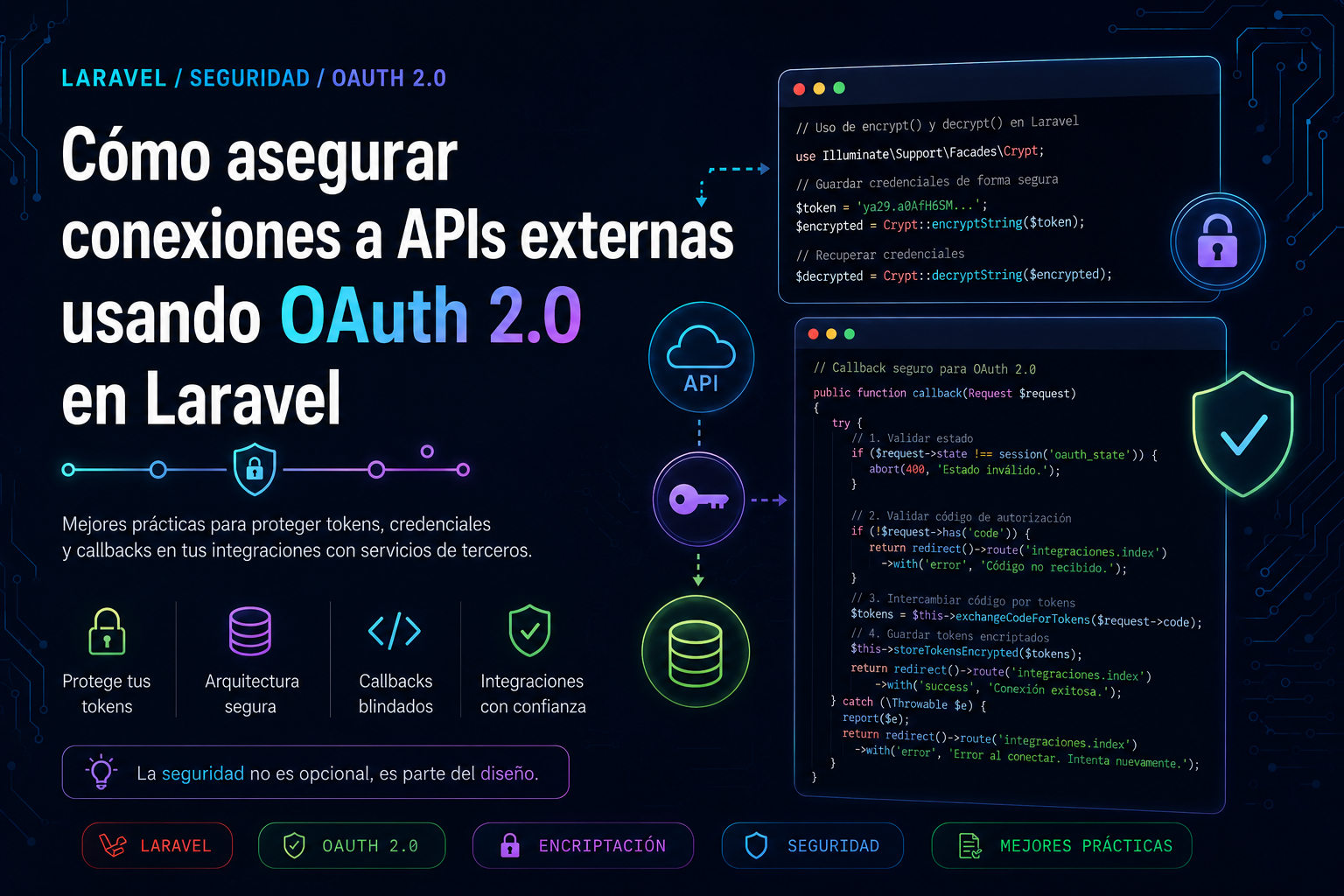 Cómo asegurar conexiones a APIs externas usando OAuth 2.0 en Laravel