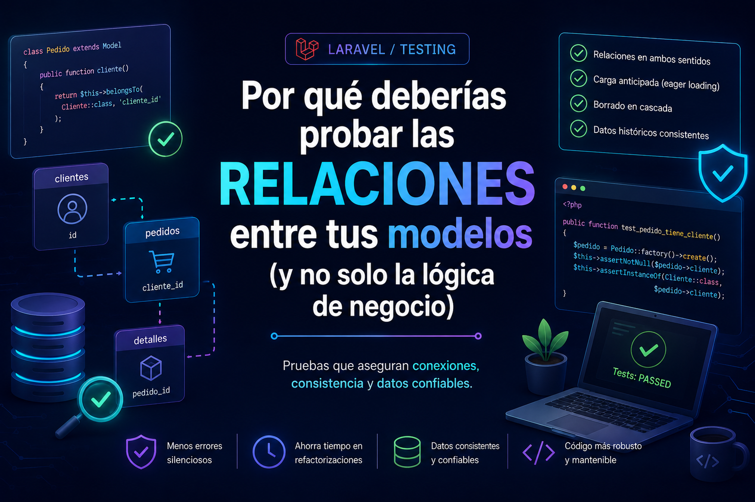 Por qué deberías probar las relaciones entre tus modelos (y no solo la lógica de negocio)